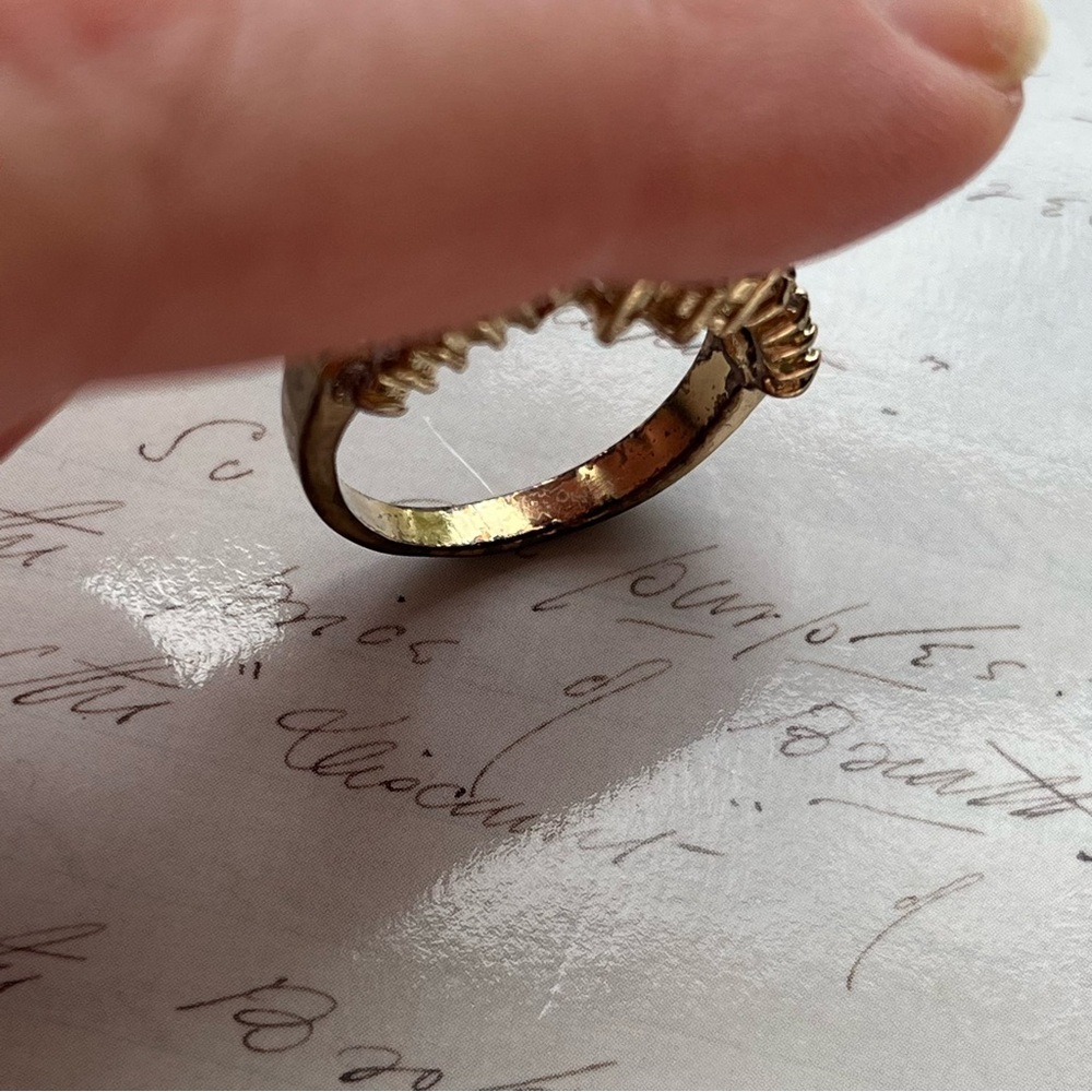 Purple and Gold Tone Women's Ring - Picture 9 of 9